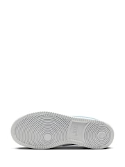 Nike White/Blue Court Vision Low Trainers - Image 4 of 7