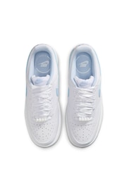 Nike White/Blue Court Vision Low Trainers - Image 7 of 7