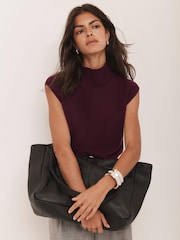 Mint Velvet Red Wool Blend Sleeveless Knit Top - Image 2 of 8