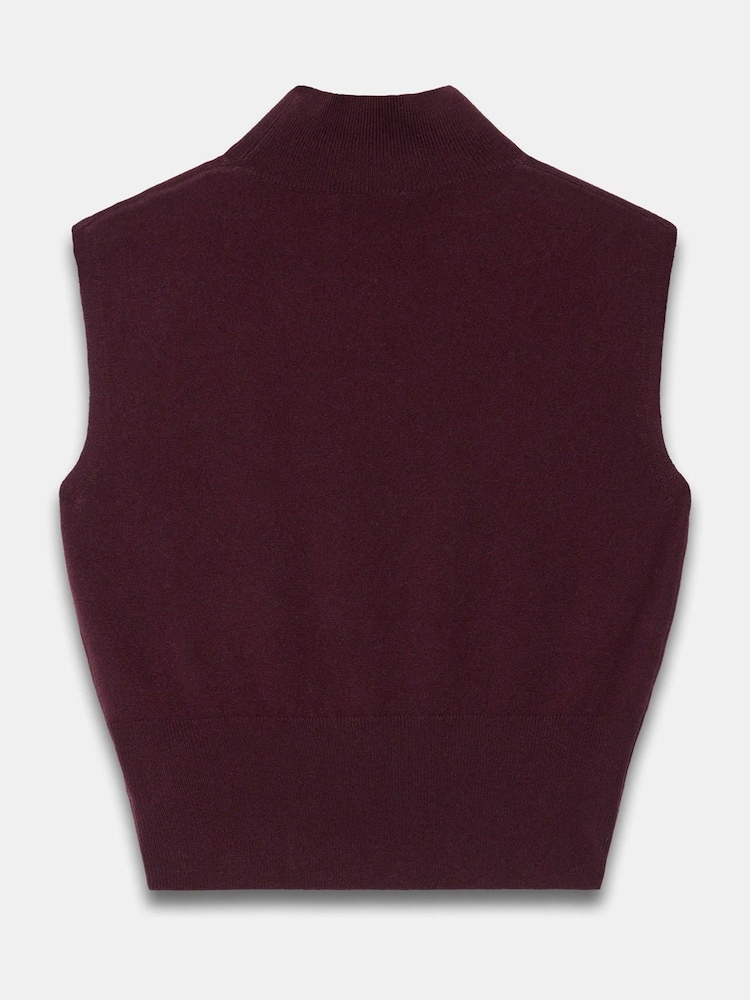 Mint Velvet Red Wool Blend Sleeveless Knit Top - Image 8 of 8