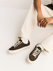 Schokoladenbraun - Canvas Longline Smart Casual Sneaker - Bild 2 von 7