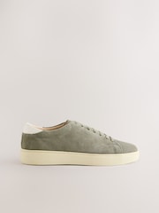 Sage Green Suede Smart Casual Trainers - Image 4 of 7