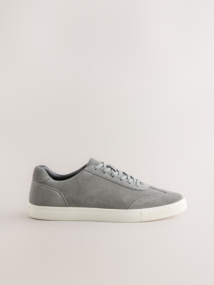Grey Suede Smart Trainers - Image 2 of 5