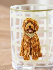 Set of 4 Sage Green Louie the Labradoodle Tumbler Glasses - Image 2 of 2