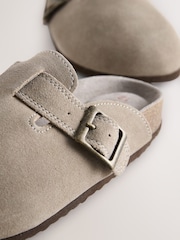 Neutral Suede Corkbed Clogs - Image 3 of 5