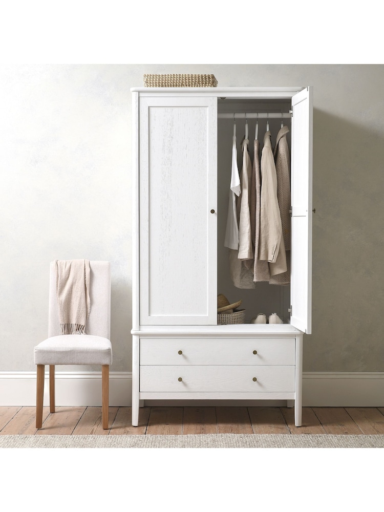 Cotswold Company White Berkeley Oak Double Wardrobe - Image 2 of 6