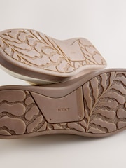 Cream Smart Casual Lace-Up Trainers with Suede Trim - Image 7 of 7