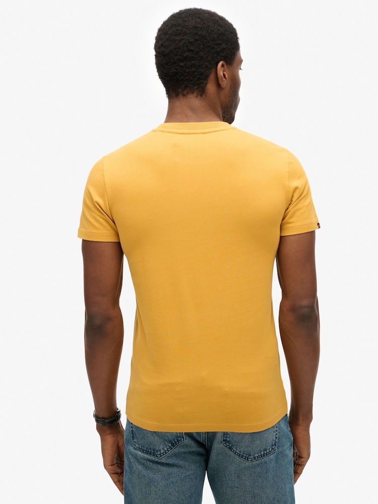 Superdry Brown Essential Logo T-Shirt - Image 2 of 6 Superdry Brown Essential Logo T-Shirt - Image 2 of 6