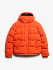 Superdry Orange Everest Short Hooded Puffer Jacket - Image 8 of 8
