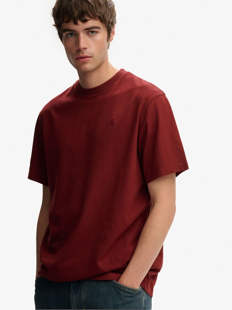 Superdry Red Blank Oversized T-Shirt - Image 1 of 3 Superdry Red Blank Oversized T-Shirt - Image 1 of 3