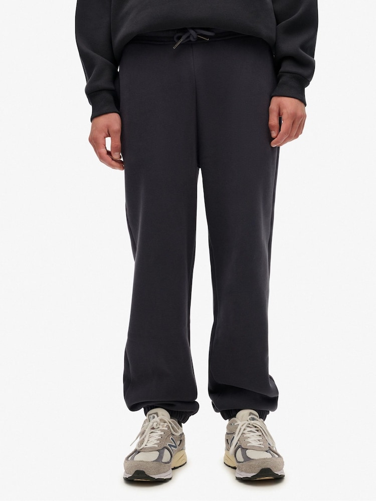 Superdry Black Blank Oversized Joggers - Image 1 of 8