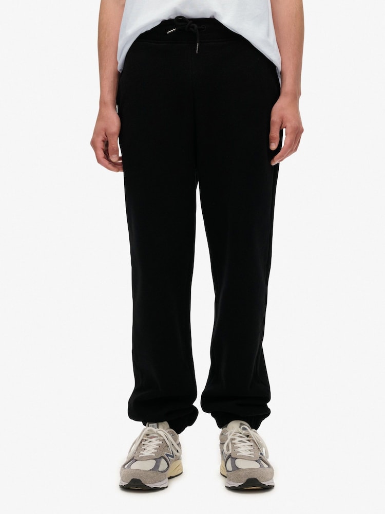 Superdry Black Blank Oversized Joggers - Image 1 of 8