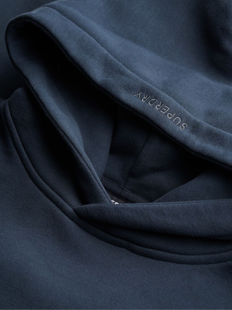 Superdry Blue Blank Oversized Hoodie - Image 7 of 7