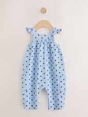 Blue Spot Baby Long Leg Jersey Romper (0mths-3yrs) - Image 1 of 7