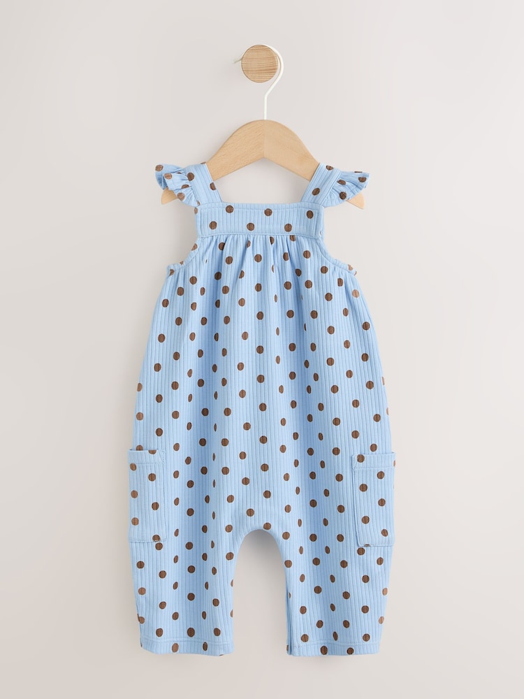 Blue Spot Baby Long Leg Jersey Romper (0mths-3yrs) - Image 1 of 7