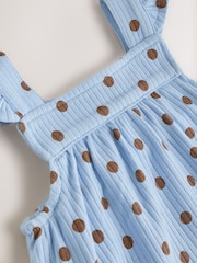 Blue Spot Baby Long Leg Jersey Romper (0mths-3yrs) - Image 4 of 7