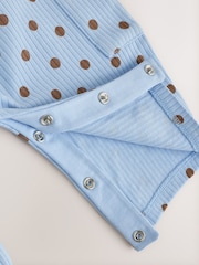 Blue Spot Baby Long Leg Jersey Romper (0mths-3yrs) - Image 5 of 7