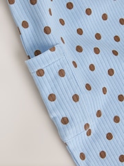 Blue Spot Baby Long Leg Jersey Romper (0mths-3yrs) - Image 6 of 7