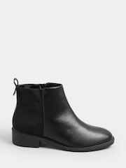 Yours Curve Black Wide Fit Extra-Wide Fit Metal Trim Ankle Boots - Image 3 of 5