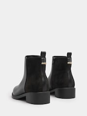 Yours Curve Black Wide Fit Extra-Wide Fit Metal Trim Ankle Boots - Image 4 of 5