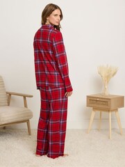 M&Co Red Soft Touch Check Pyjamas Set - Image 3 of 5