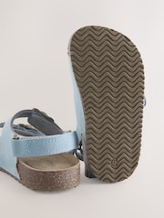 নীল - ডাবল বাকল কুশনযুক্ত ফুটবেড Sandals - 5এর মধ্যে 5 ছবি