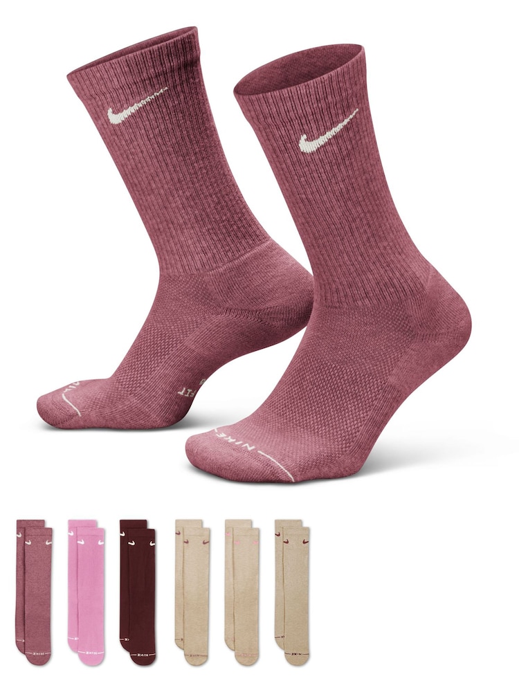Nike Multi Everyday Crew Socks 6 Pack - Image 1 of 4