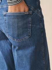 Mittelblau - Lift, Slim & Shape Weite Cropped-Jeans - Bild 6 von 9