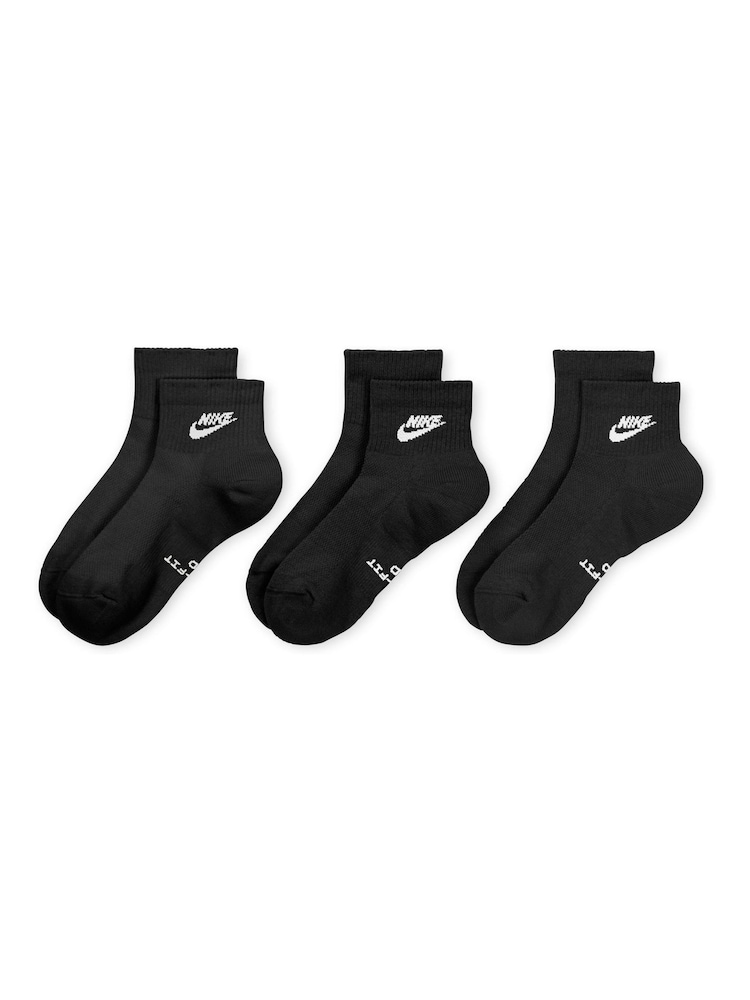 Черный - Nike повседневные Носки лодыжки 3 набор - Изображение 2 4