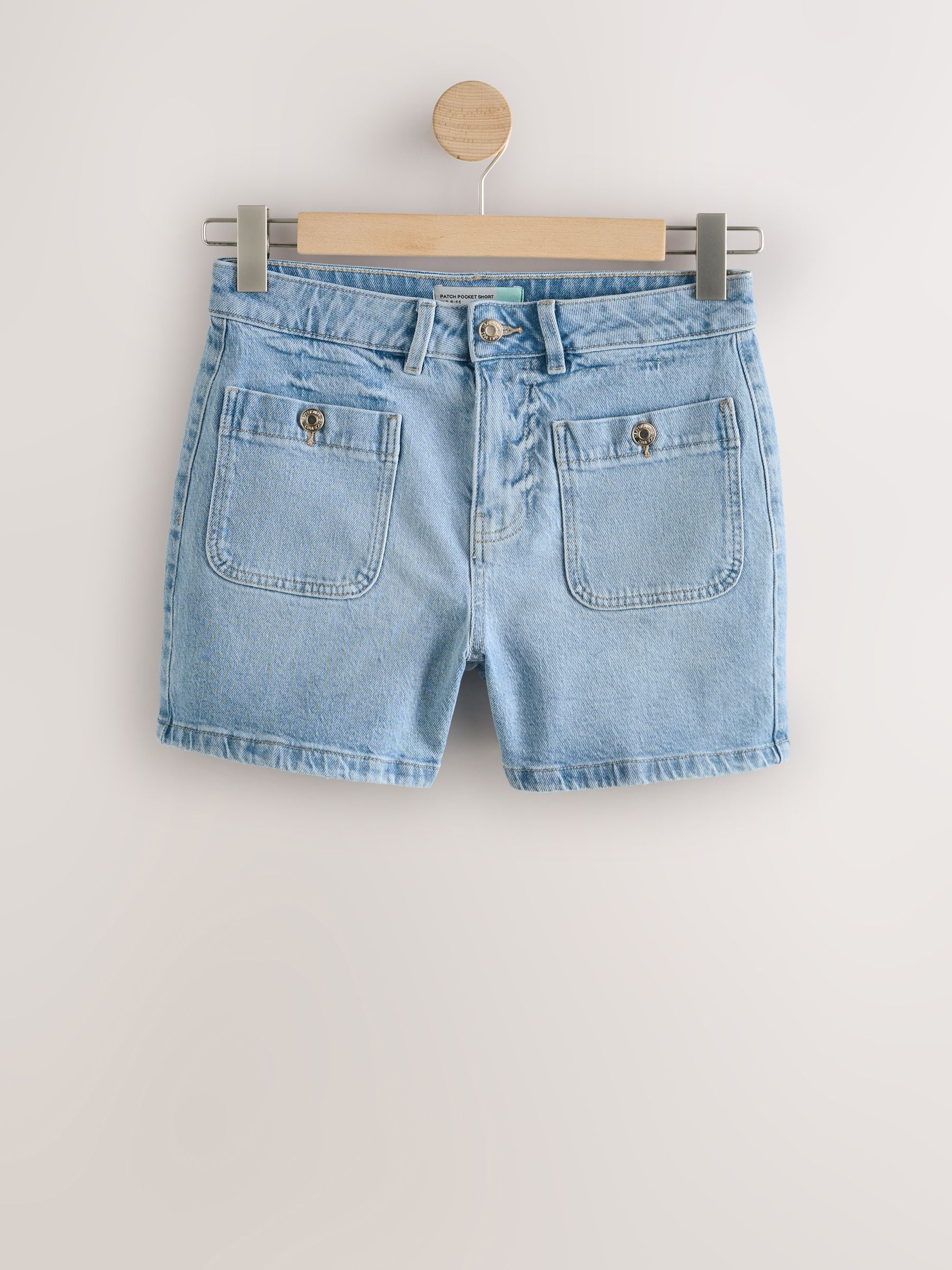 Buy Light Blue Patch Pocket Mini Shorts from the Next UK online shop