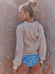 FatFace Flora Ivory MCS Embroidered Zip Through Hoodie - Image 2 of 6