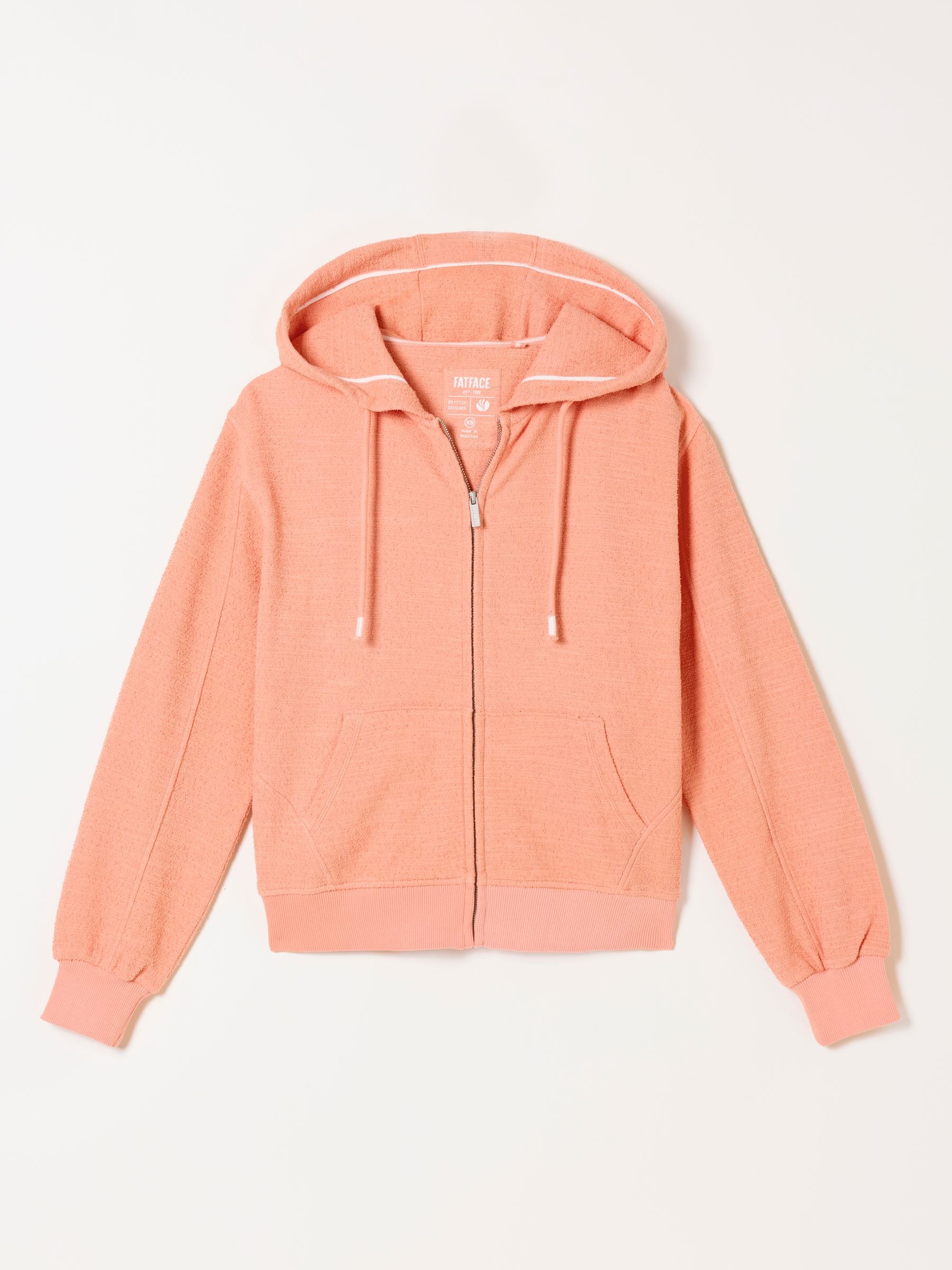 Flora Core フーディー Buy FatFace Flora Coral Pink Zip Through Hoodie from Next USA