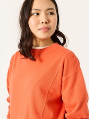 FatFace Sienna Orange Seam Detail Crew Sweat - Image 3 of 6