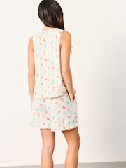 FatFace Ivory Sea Creature Linen Blend Pyjama Short Set - Image 2 of 5