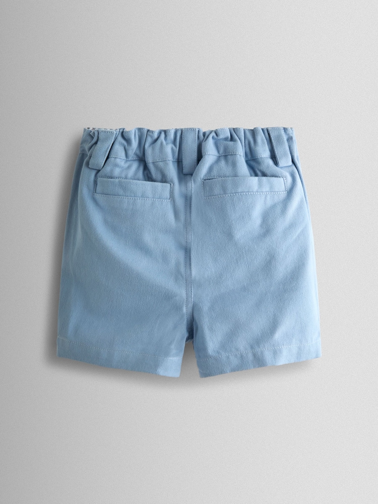 JoJo Maman Bébé Blue Twill Chino Shorts - Image 2 of 3 JoJo Maman Bébé Blue Twill Chino Shorts - Image 2 of 3