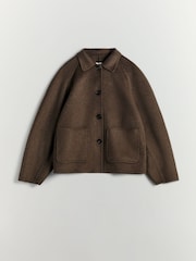BHOEM Wool Blend Short Chocolate Brown Coat - Image 1 of 6