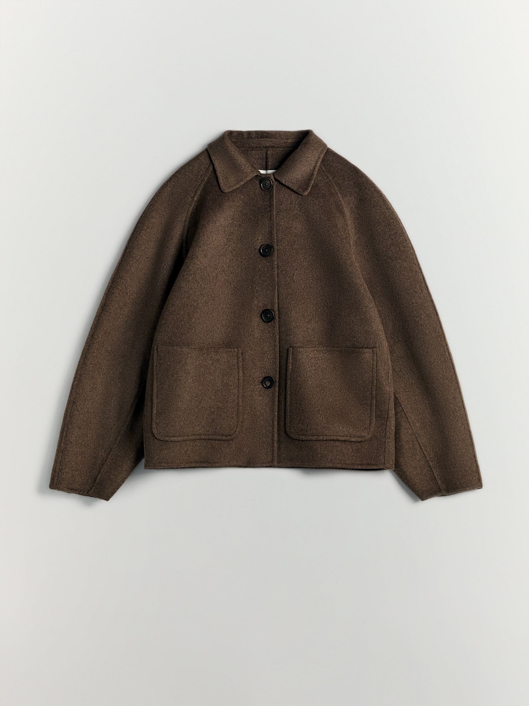 Buy BHOEM Chocolate Brown Wool Blend Short Coat from Next USA