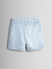 JoJo Maman Bébé Blue Seersucker Stripe Shorts - Image 2 of 4