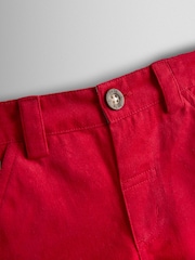 JoJo Maman Bébé Red Twill Chino Shorts - Image 3 of 4