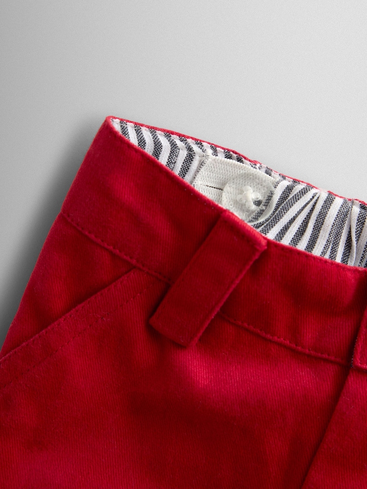 JoJo Maman Bébé Red Twill Chino Shorts - Image 4 of 4 JoJo Maman Bébé Red Twill Chino Shorts - Image 4 of 4