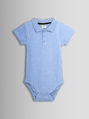 حزمة من 2 بودي سوت بتصميم قمصان بولو سادة من Jojo Maman Bébé - صورة 4 من 5