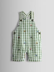 JoJo Maman Bébé Green Embroidered Dungarees - Image 2 of 4
