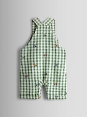 JoJo Maman Bébé Green Embroidered Dungarees - Image 3 of 4