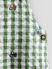 JoJo Maman Bébé Green Embroidered Dungarees - Image 4 of 4