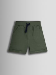 JoJo Maman Bébé Khaki Green & Navy Blue 2-Pack Jogger Shorts - Image 2 of 5