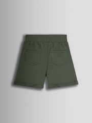 JoJo Maman Bébé Khaki Green & Navy Blue 2-Pack Jogger Shorts - Image 3 of 5