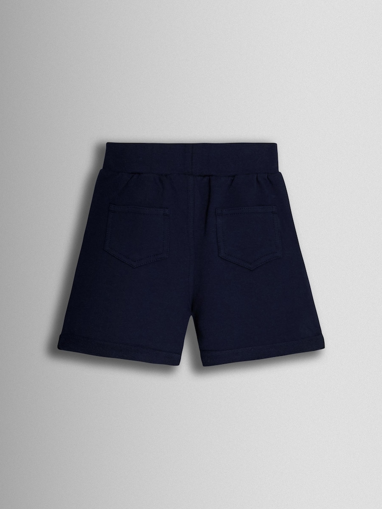 JoJo Maman Bébé Khaki Green & Navy Blue 2-Pack Jogger Shorts - Image 5 of 5