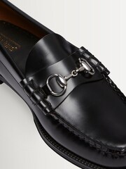 G.H.Bass Black Leather Easy Weejun Lincoln Moc Leather Shoes - Image 6 of 6