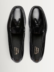 G.H.Bass Black Leather Weejun II Larkin Moc Tassel Shoes - Image 5 of 6
