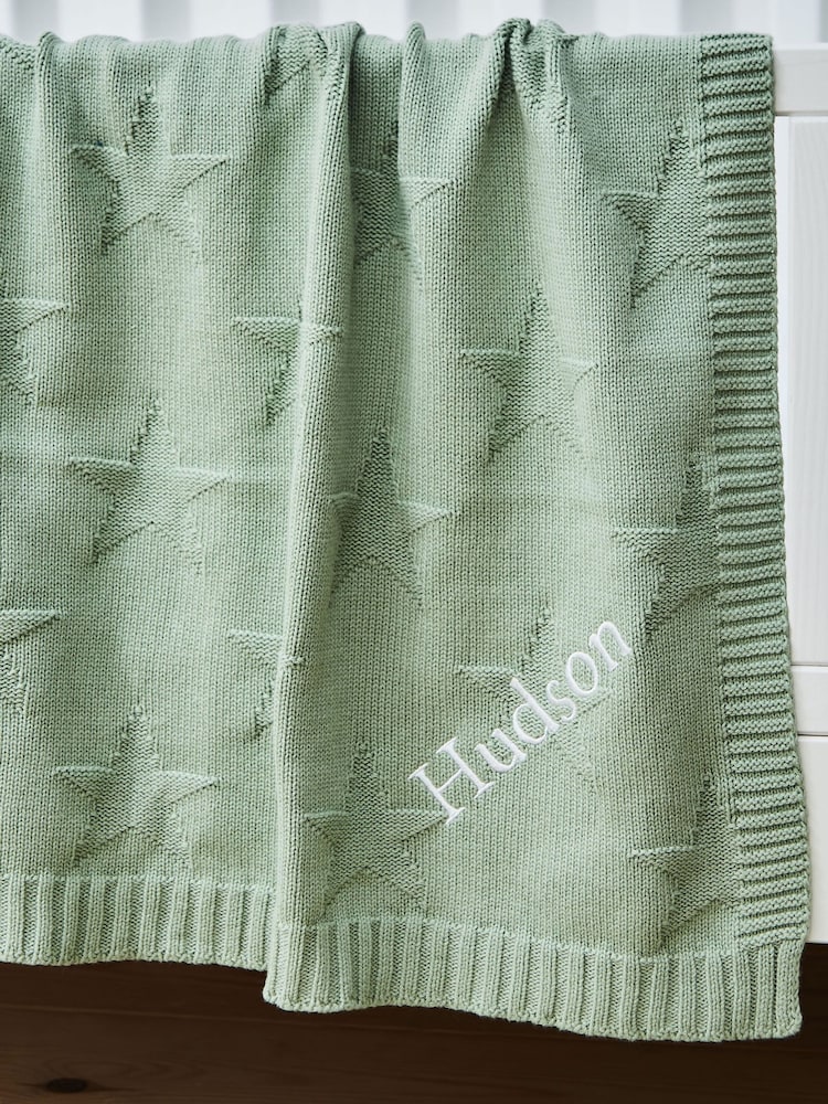 My 1st Years Personalised Star Jacquard Blanket - Image 1 of 4